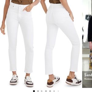 Madewell Stovepipe White Denim Jean
